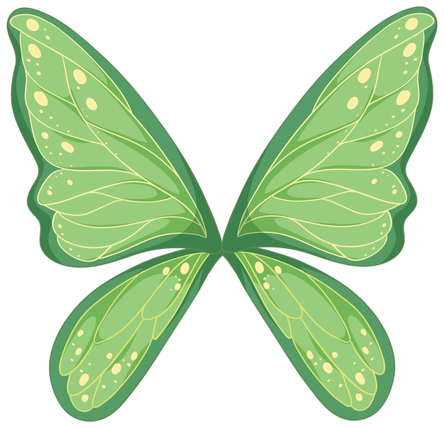 Free vector green butterfly wings illustration