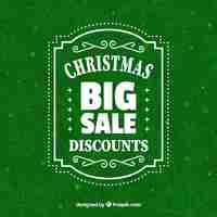 Free vector green christmas sale design