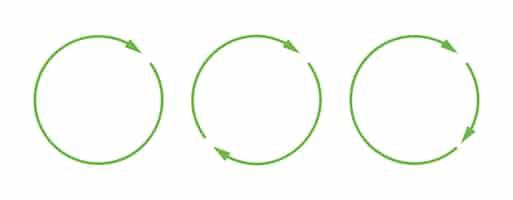 Free vector green circle arrows vector icons