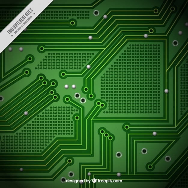 Free vector green circuit background