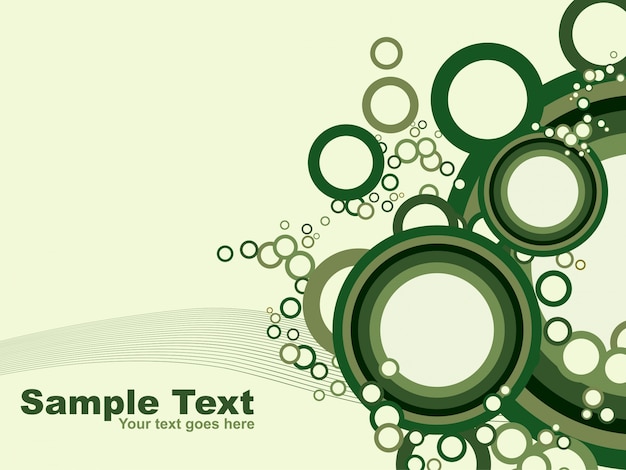 Green circular design background