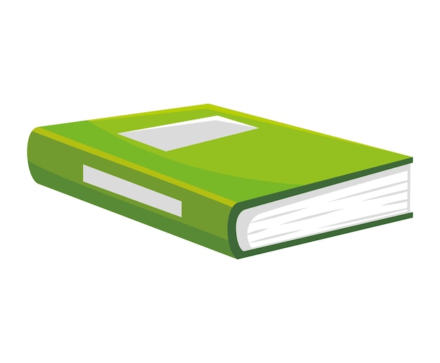 Free vector green closed text book icon