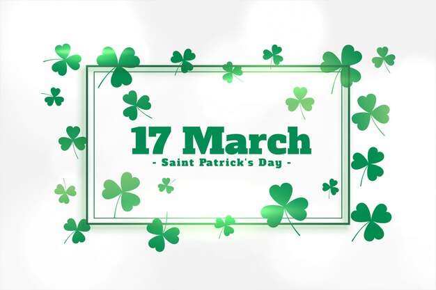 Green clover leaves st patricks day background