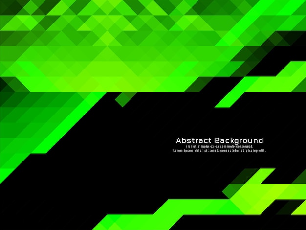 Free vector green color triangular mosaic pattern geometric background vector