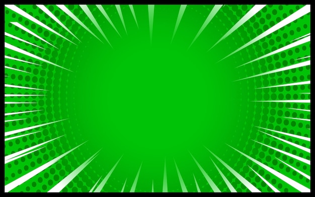 Free vector green comic background retro vector illustration