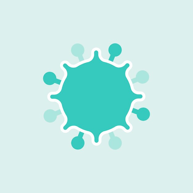 Элемент клетки зеленый коронавирус