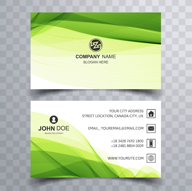 Free vector green corporate business card