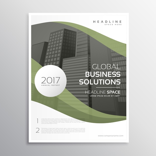 Green corporate business flyer design