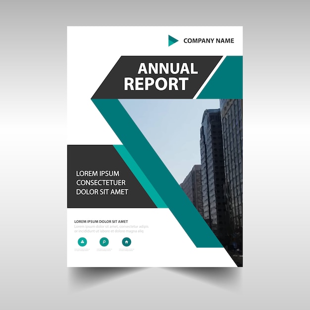 Green creative annual report template