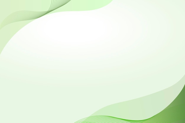 Free vector green curve frame template vector