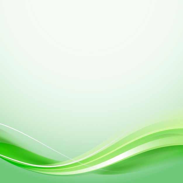 Free vector green curve frame template vector