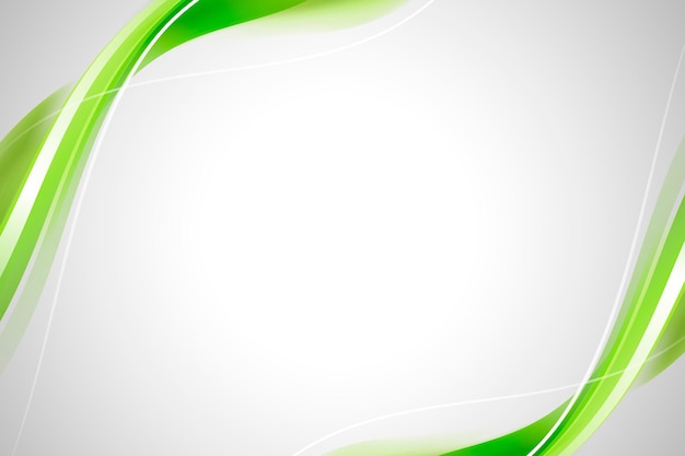 Green curve frame template vector