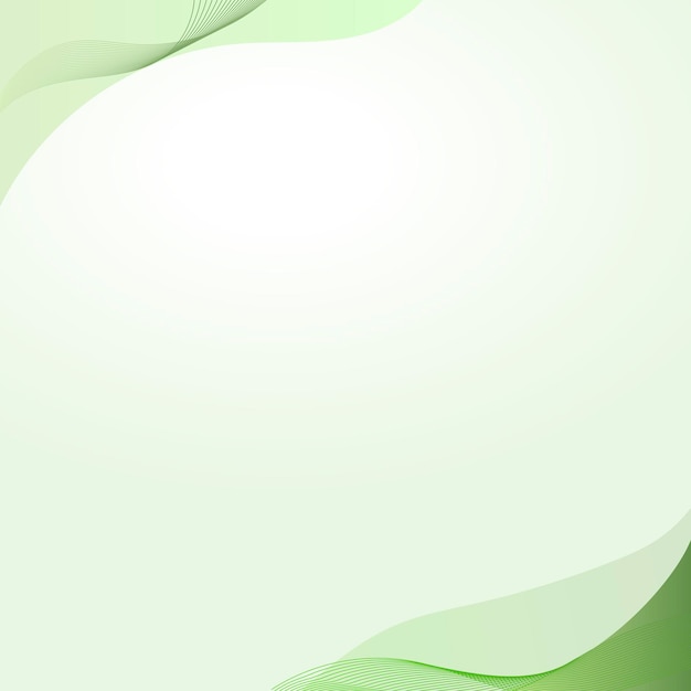 Green curve frame template vector