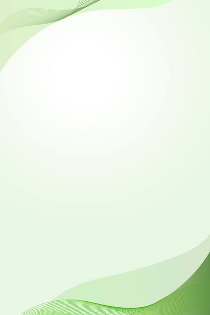 Free vector green curve frame template vector