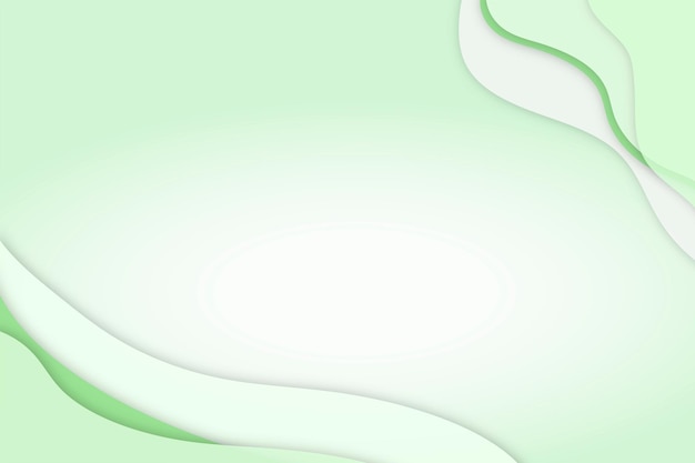 Free vector green curve frame template vector