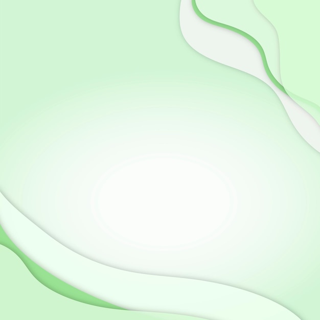 無料ベクター 緑の曲線フレームテンプレートベクトル