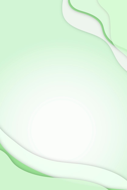 Free vector green curve frame template vector