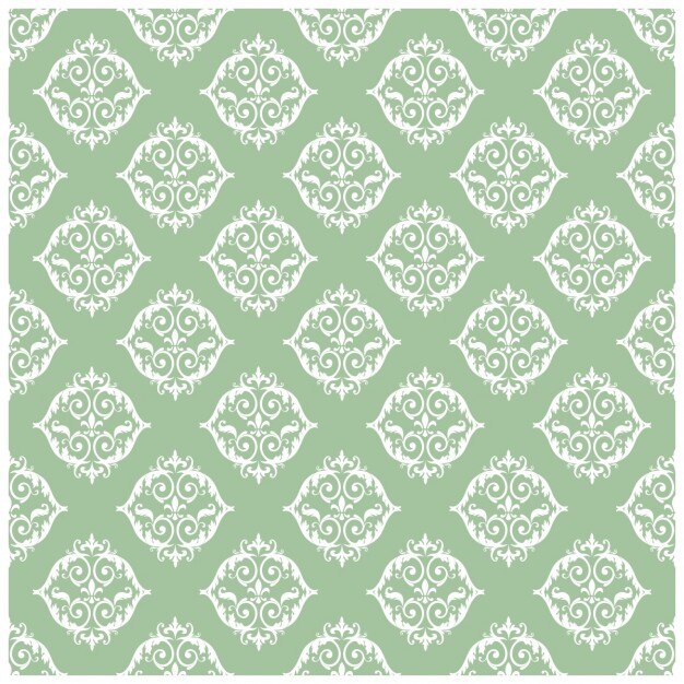 Free Vector green decorative floral pattern