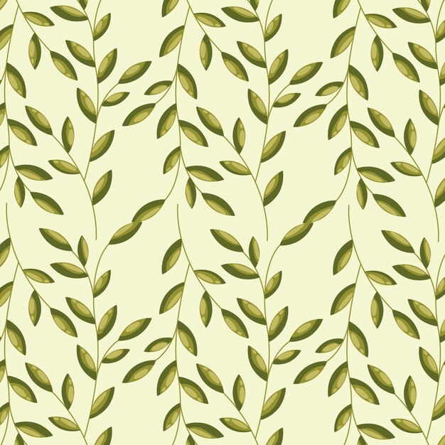 Green eaves, pattern illustration