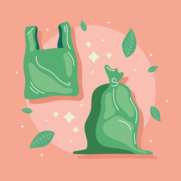 green eco friendly bags