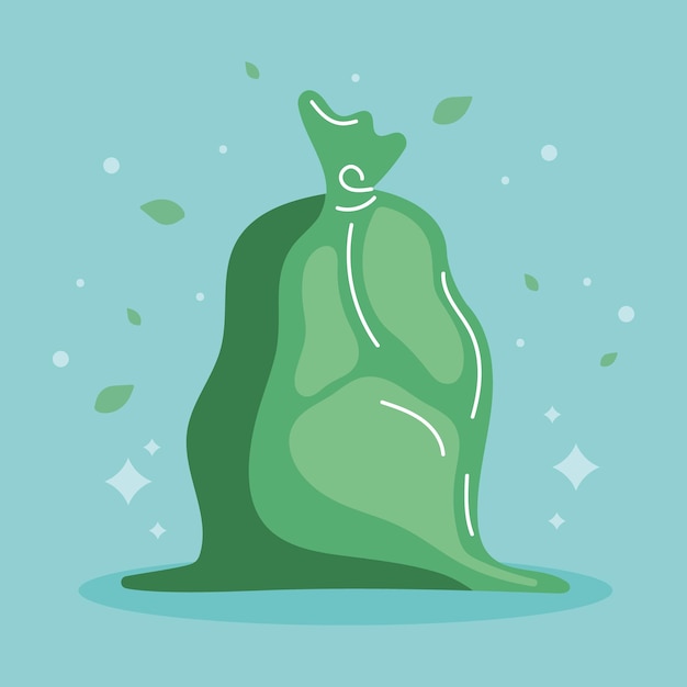 green eco garbage bag