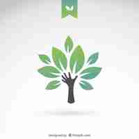 Free vector green eco tree