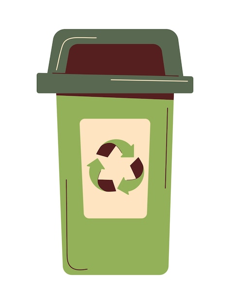 Free vector green ecology bin ecological sustainability