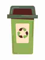 Free vector green ecology bin ecological sustainability