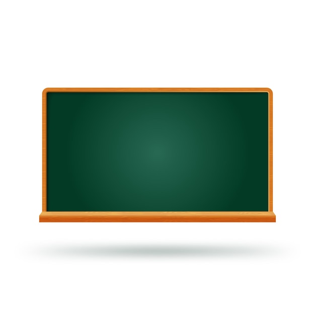 Green empty chalkboard template