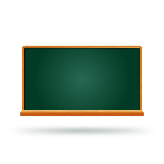 Green empty chalkboard template