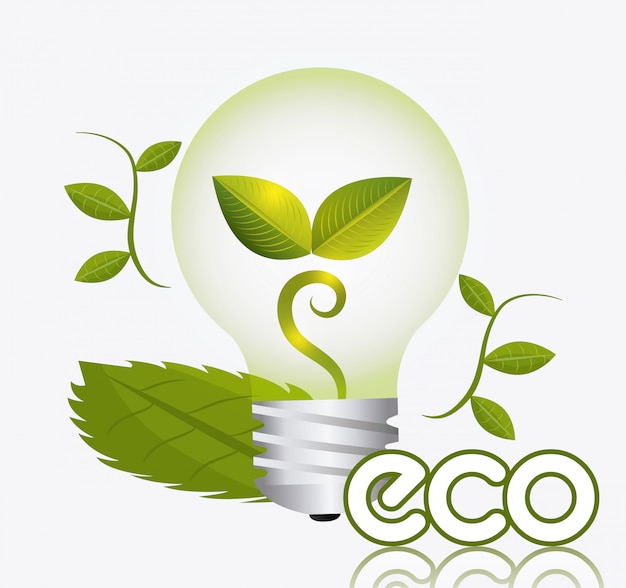 Free vector green energy and ecology