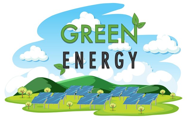 태양광 패널에서 생성되는 녹색 에너지