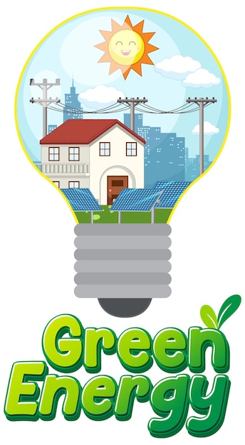 Free vector green energy vector concept