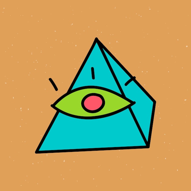 Бесплатное векторное изображение Зеленый глаз вектора символов провидения