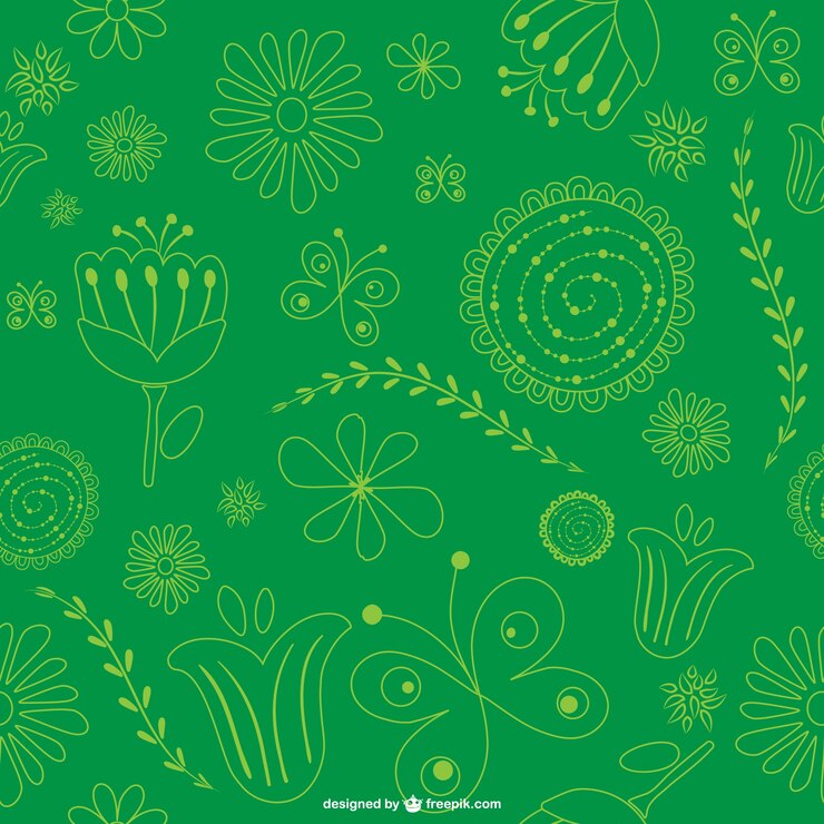 मुफ़्त वेक्टर green floral background pattern