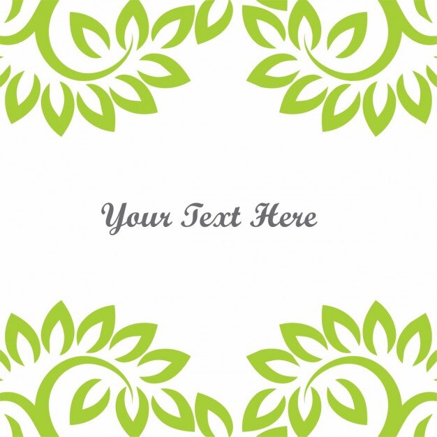 Free Vector green floral background  