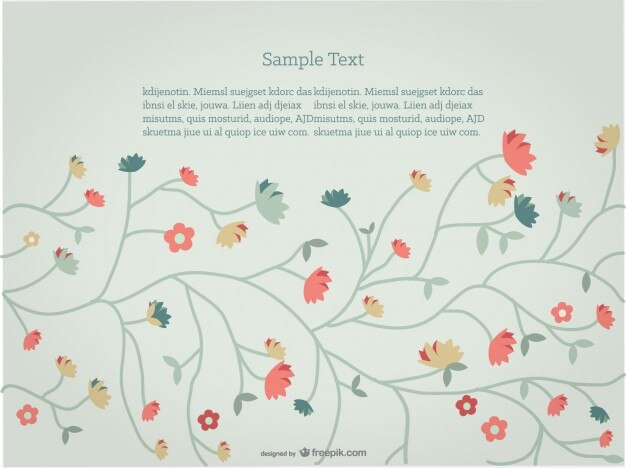 Free Vector green floral background