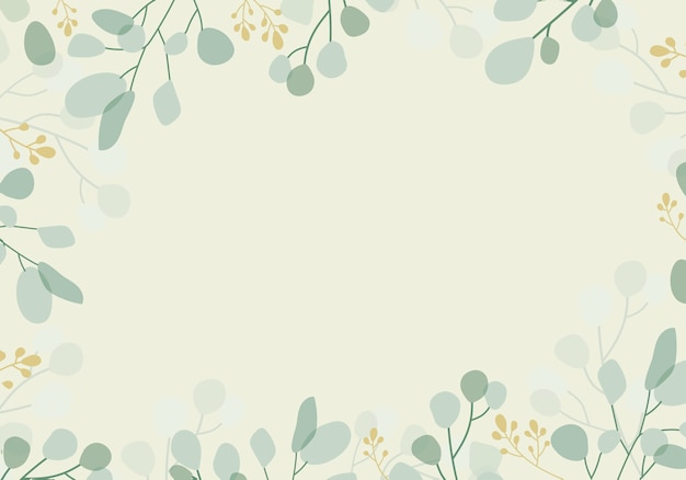 Free vector green floral background