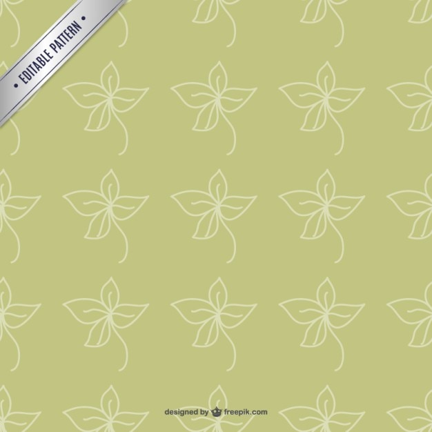 Free vector green flowers pattern