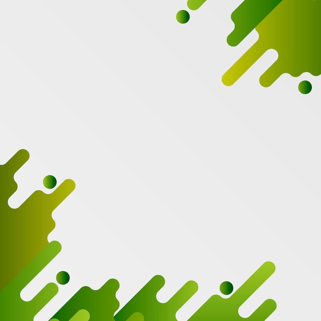 Free vector green fluid background frame vector