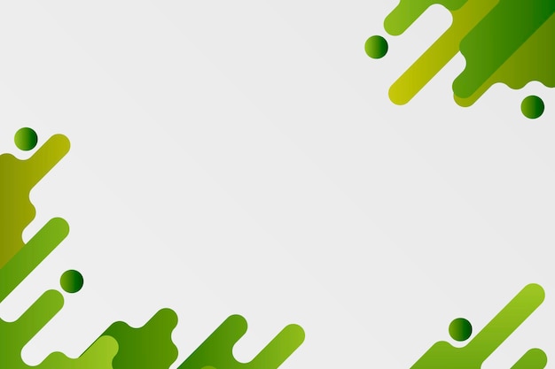 Free vector green fluid background frame