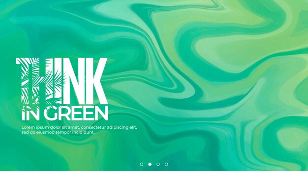 Green fluid with text background