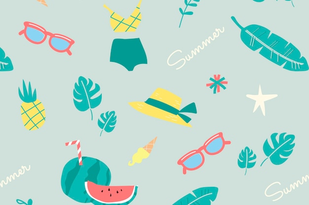 Free vector green fruity summer melon