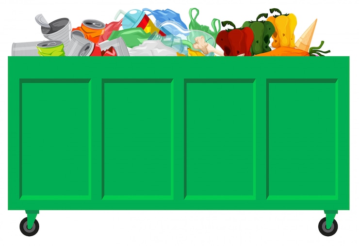 Free Vector a green garbage collecting
