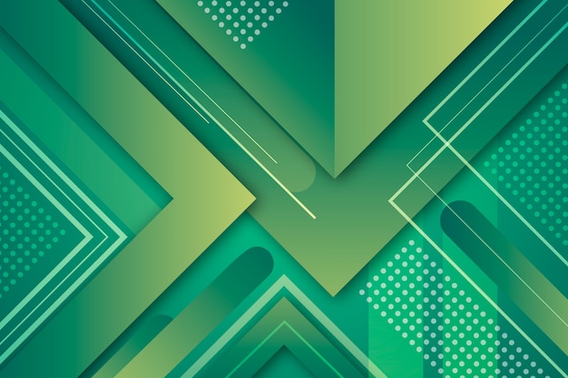 Бесплатное векторное изображение Зеленый геометрический абстрактный фон