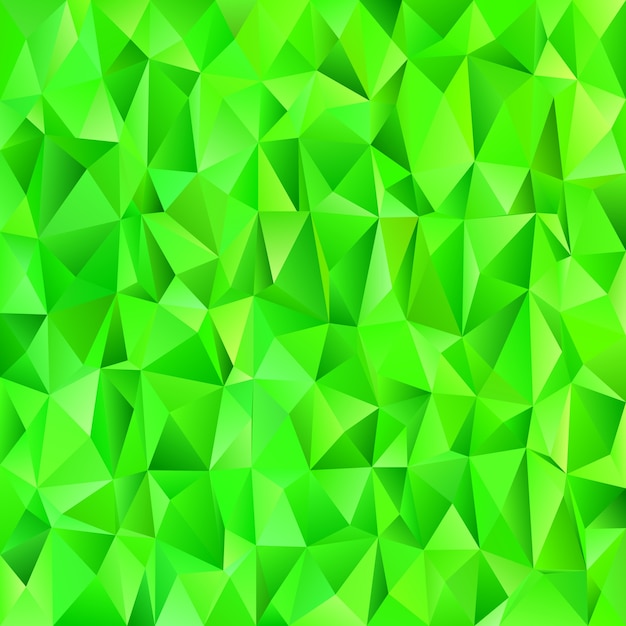 Зеленый геометрический абстрактный хаотический фон с треугольным фоном - векторный графический дизайн мозаики