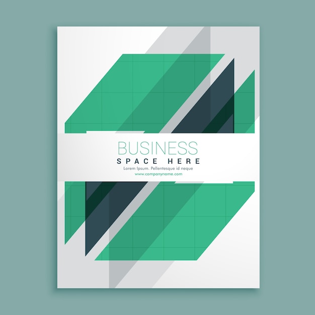 Green geometric brochure