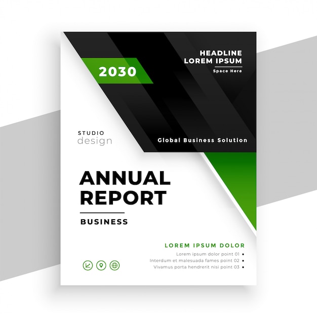 Green geometric business annual report template
