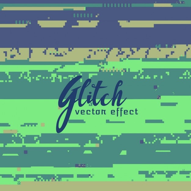 Free vector green glitch background