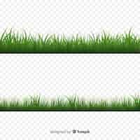 Free vector green grass border realistic design